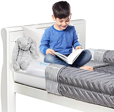 Babylio Inflatable Bed Rail [2-Pack] Travel Bed Rails for Toddlers- Lightweight & Durable Bed Guard Rails Compatible with Twin, Full, Queen & King Bed Sizes- No Pump Required- with Travel Bag