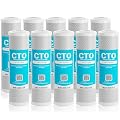 Max Water 5 Micron 10 x 2.5 Whole House CTO Carbon Sediment Water Filter Cartridge Compatible with DuPont WFPFC8002, WHEF-WHWC, WHCF-WHWC, FXWTC, SCWH-5, CTO10, 10-Pack