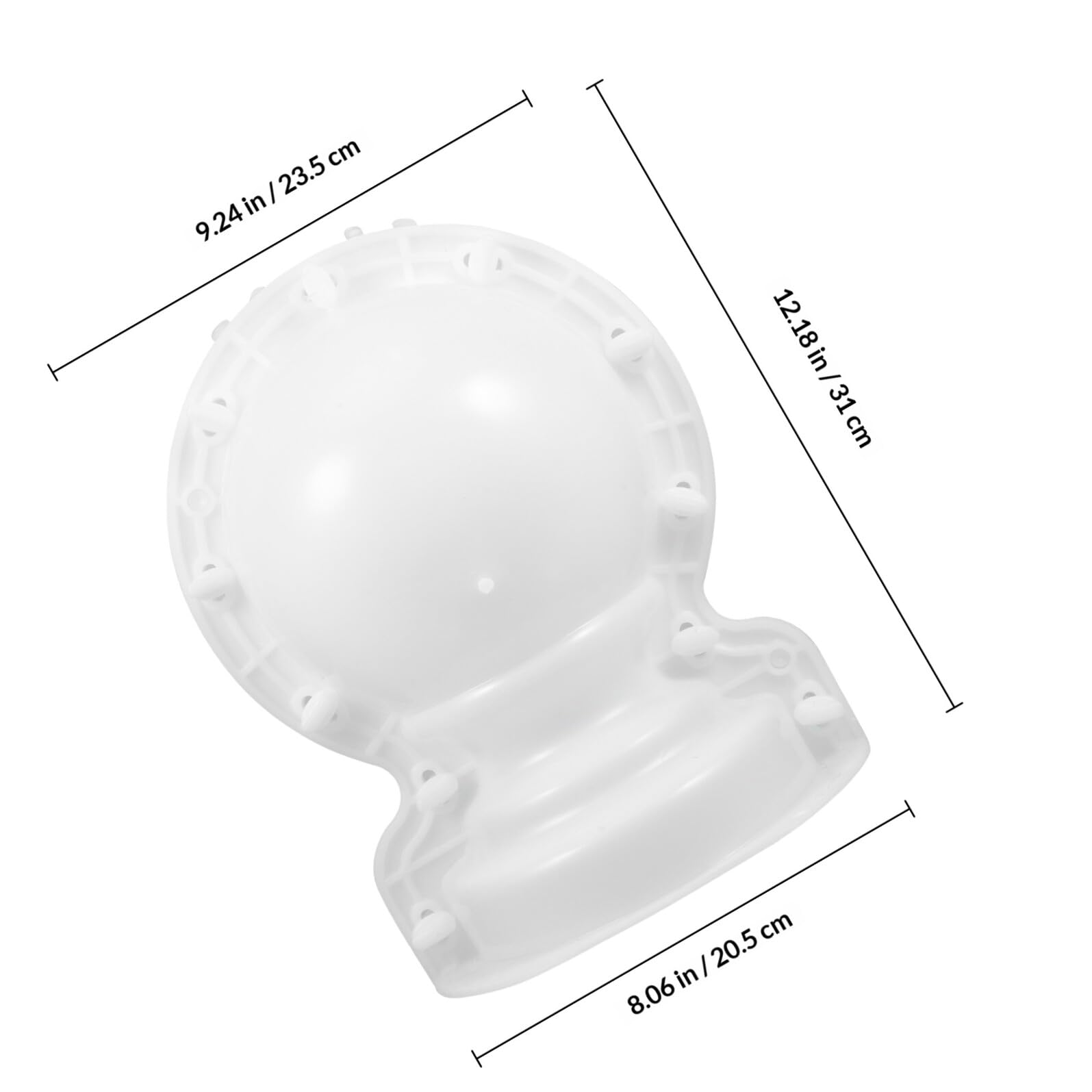 SEWACC Molde de Plástico para Balaustradas Redondo 20 Cm, Molde Hueco para Columnas Romanas de Hormigón, Reutilizable y Fácil de Limpiar para Decoración de Jardines y Pasarelas