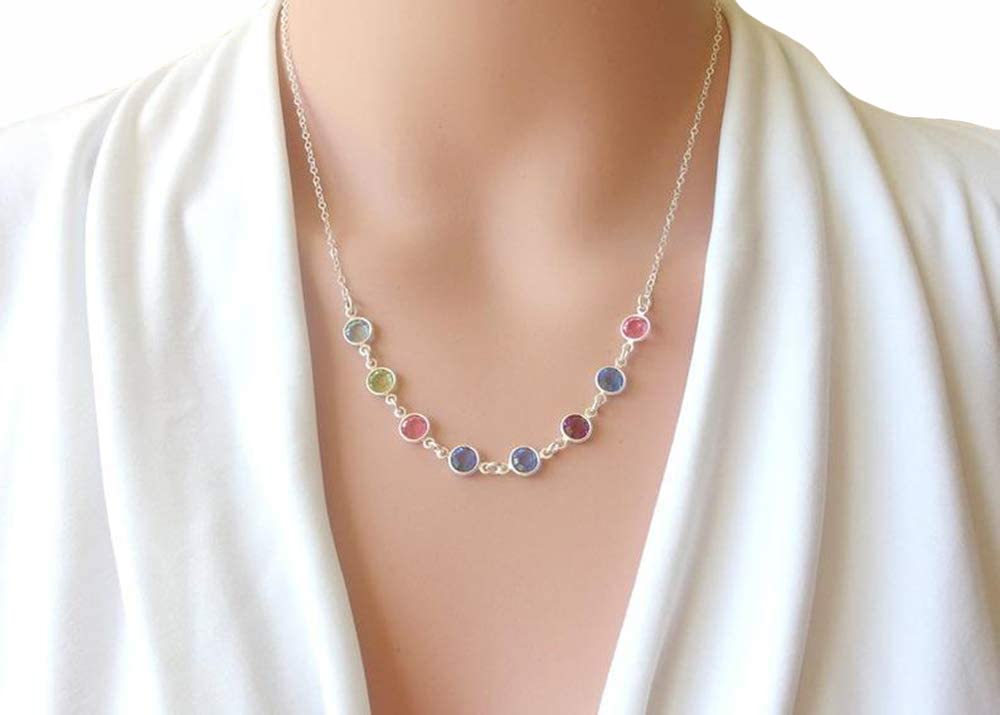 Amazon.com: Family Birthstone Necklace 