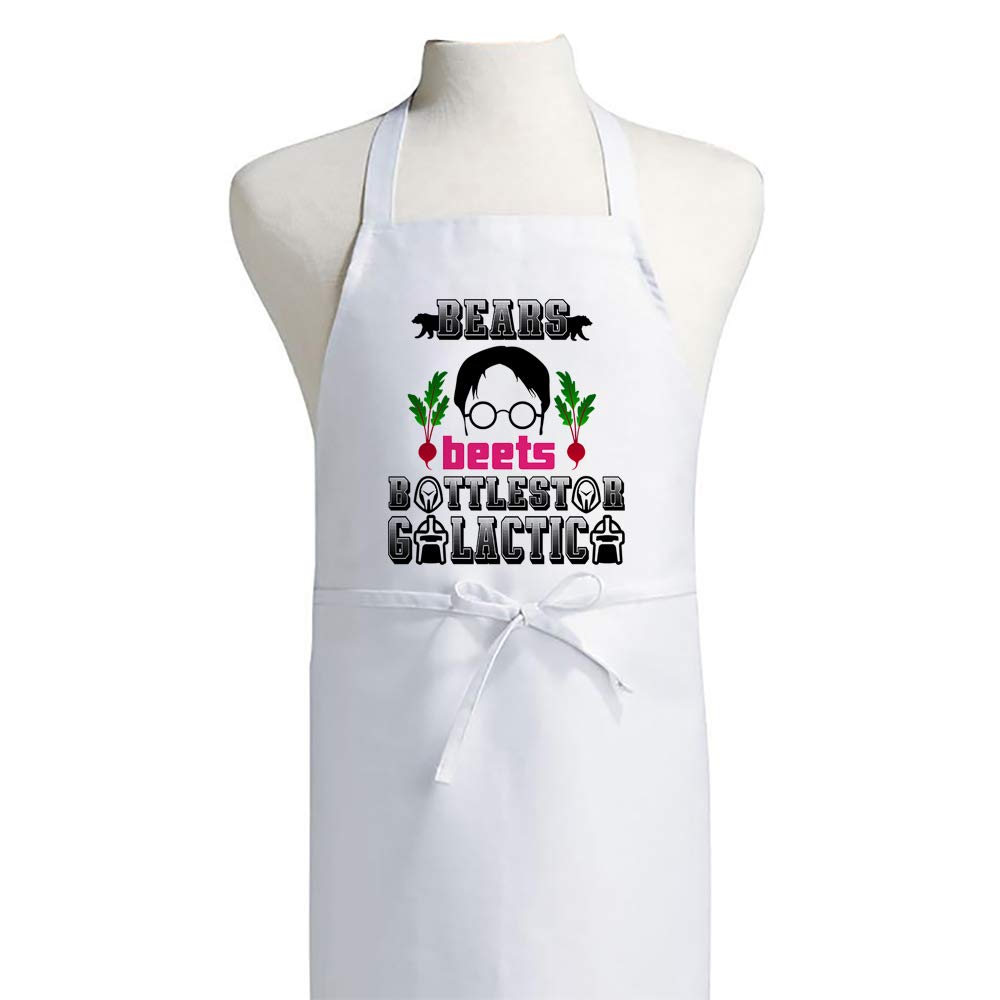 Giftme Bears Beets Battlestar Galactica Funny Office Quote Unique Kitchen Apron.