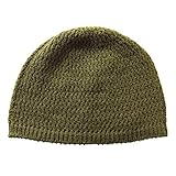 [エッジシティー]ニット帽 サマーニット メンズ シルク 春 夏 秋 ニットワッチ ビーニー イスラムワッチ 禿隠し ぴったり ストレッチ性 通気性 柔らかい (M, 75/カーキ)