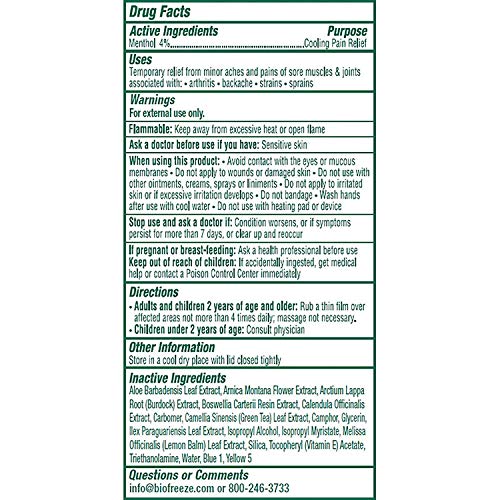 Biofreeze Roll On Pain Relief, Knee & Lower Back Pain Relief, Arthritis Pain Reliever, Sore Muscle Relief, Neck Pain Relief, Cooling Joint Pain Relief, FSA Eligible, Menthol Gel 2.5 Fl Oz - Image 5