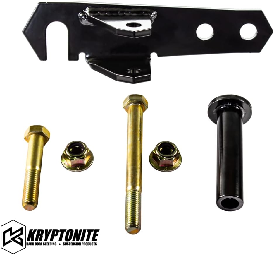 Kryptonite Bolt-On Steering Stabilizer Bracket KRSS15 with Bilstein Damper Compatible with 2015-2024 Silverado/Sierra 2500HD/3500HD Trucks WITHOUT Factory Tabs
