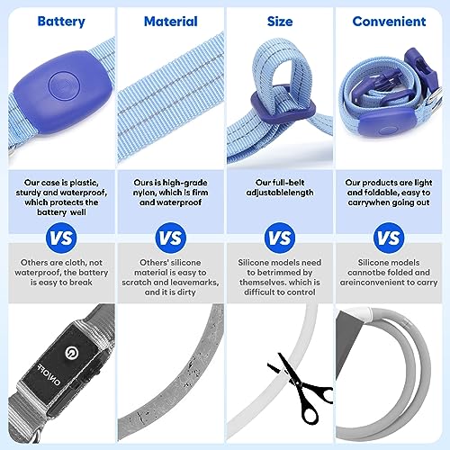 Chalklit Light Up LED Dog Collar, USB Rechargeable Waterproof Reflective Adjustable Flashing Dog Collar Lighted - Image 4