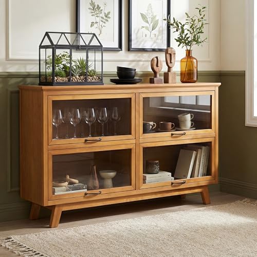 Christopher Knight Home Arimo Modern Storage Cabinet with Glass D...