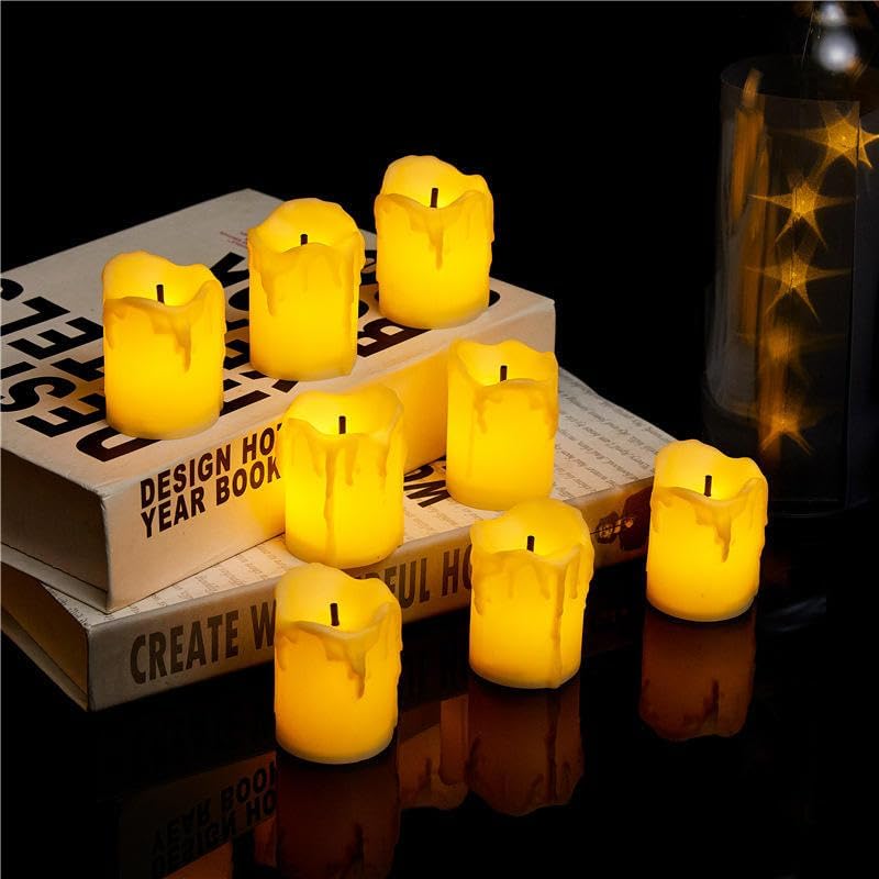 Tea Lights, Flameless LED Tealight Candles,Lighting Diya Candle Ideal for Parties, Weddings, Birthdays, Festival Celebration (Pack of 1) (Tea Candle)-image-49