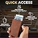 TopMost Genuine Leather Pop Up Wallet for Men, Credit Card Holder, RFID Blocking Ridge Wallets for Men with ID Window, Slim, Minimalist, 5-9 Card Capacity & Cash Slot, Brown