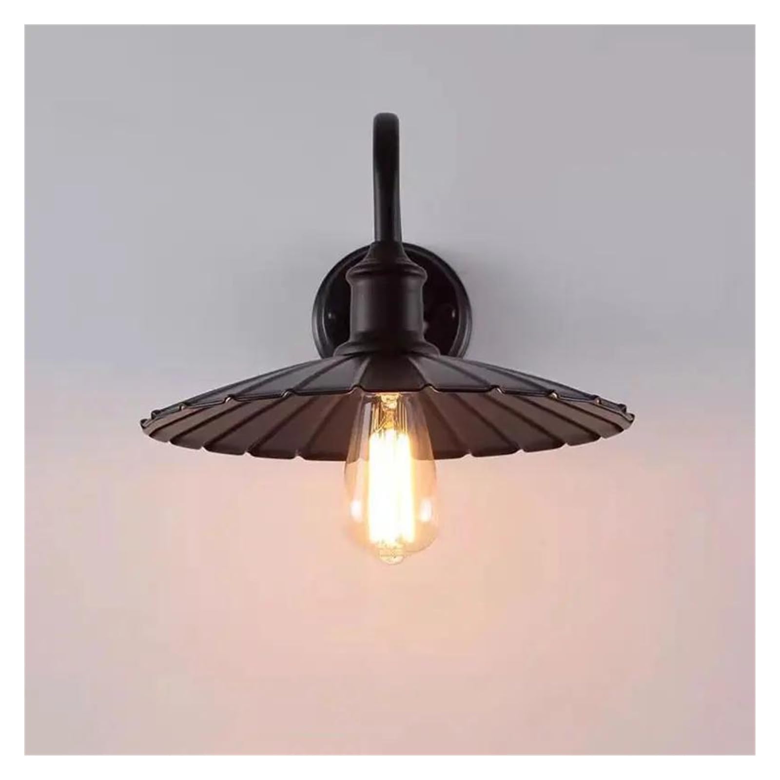ZTCHSENZT Wall Sconces, Loft V-intage Wall Lights Waterproof Outdoor Balcony Terrace Porch Courtyard Garden Light Bedroom Bedside Lamp,Black