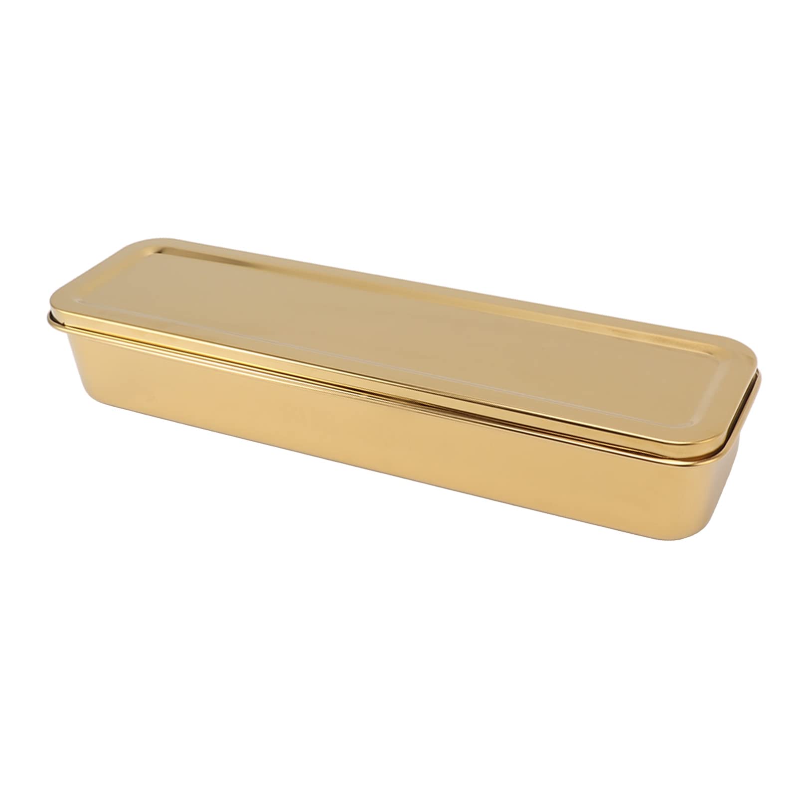 aqxreight Besteckkasten aus Edelstahl, Aufbewahrungsbox für Küchenutensilien mit Abtropffläche für Zuhause und Unterwegs (GOLD) Küche,
