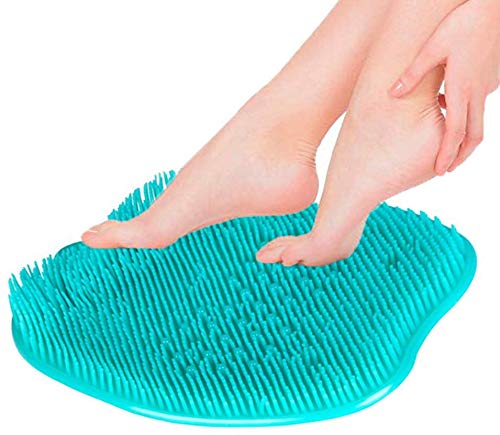 Lucario Shower Foot Scrubber Massager Cleaner for Shower Floor , Acupressure Mat with Non-Slip Suction Cups, Improve Circulation,Exfoliation, Massage Mat, Foot Cleanerand Reduce Feet Pain