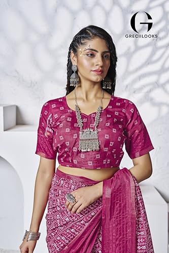 Image of GRECIILOOKS Saree | Women Saree | Saree for women latest design | Saree | Saree for Women | Silk Saree | Banarasi Saree