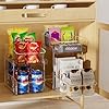 Delamu 2-Tier Under Sink Organizers and Storage, Multi-Purpose Stackable Bathroom Cabinet organizers, Pull Out Kitchen Pantry Organization and Storage with Dividers(2 Pack, Clear) #2