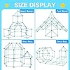 51posg1uapl - SpringFlower Fort Building Kit for Kids,STEM Construction Toys, Educational Gift for 3 4 5 6 7 8 9 10 11 12 Years Old Boys and Girls,Ultimate Creative Set for Indoor & Outdoors Activity,140 Pcs,Green