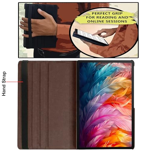 Image of TGK 360 Rotatable Smart Flip Cover for Lenovo Idea Tab Pro 12.7 Inch 2025 TB-373FU TB-375FC Tablet case (Brown)