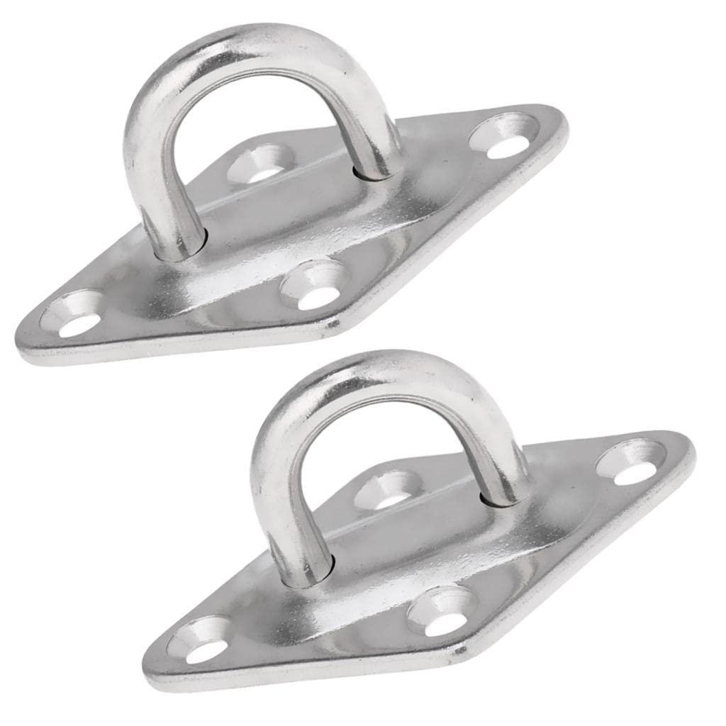 The Style Sutra 2x Stainless Steel Diamond Pad Eye Plate Heavy Duty Marine Hardware 5mm|Motors | Parts & Accessories | Boat Parts |2 Pieces Diamond Pad Eye Plates-image-33
