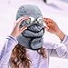 Winter Thermal Trapper Hat with Goggles, Beanie with Glasses Winter Cycling Windproof Ski Mask Cap, Fashion Warm Hat for Cycling Adjustable for Most (Gray)