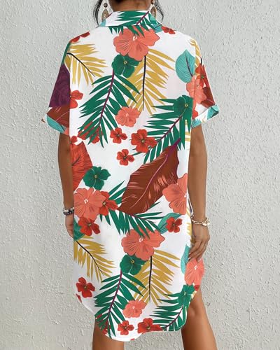 Image of Bsubseach Women Swimsuit Coverup Shirt Dress Button Down Bathing Suit Cover Up Beach Vacation Outfits