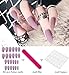 editTime 24PCS Solid Colors Acrylic Stiletto False Nails Full Cover Fake Nails Tips Natural Long Claw Nails (Matte pink purple)