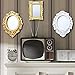 5 Pieces Miniature Dollhouse Mirror European Frame Mirror Dollhouse Victorian Baroque Wall Decor Miniature Bedroom Mini Furniture Accessory for 1/12 Dollhouse Decor, Gold and Silver