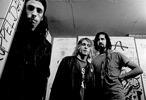 Nirvana Poster, Backstage, Kurt Cobain, 1990s, Grunge Music, Art Print