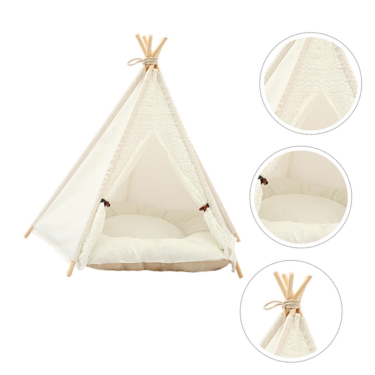 POPETPOP Tente tipi pour chien ou chat portable d'intérieur ou d'extérieur pour animal de compagnie de petite et moyenne taille