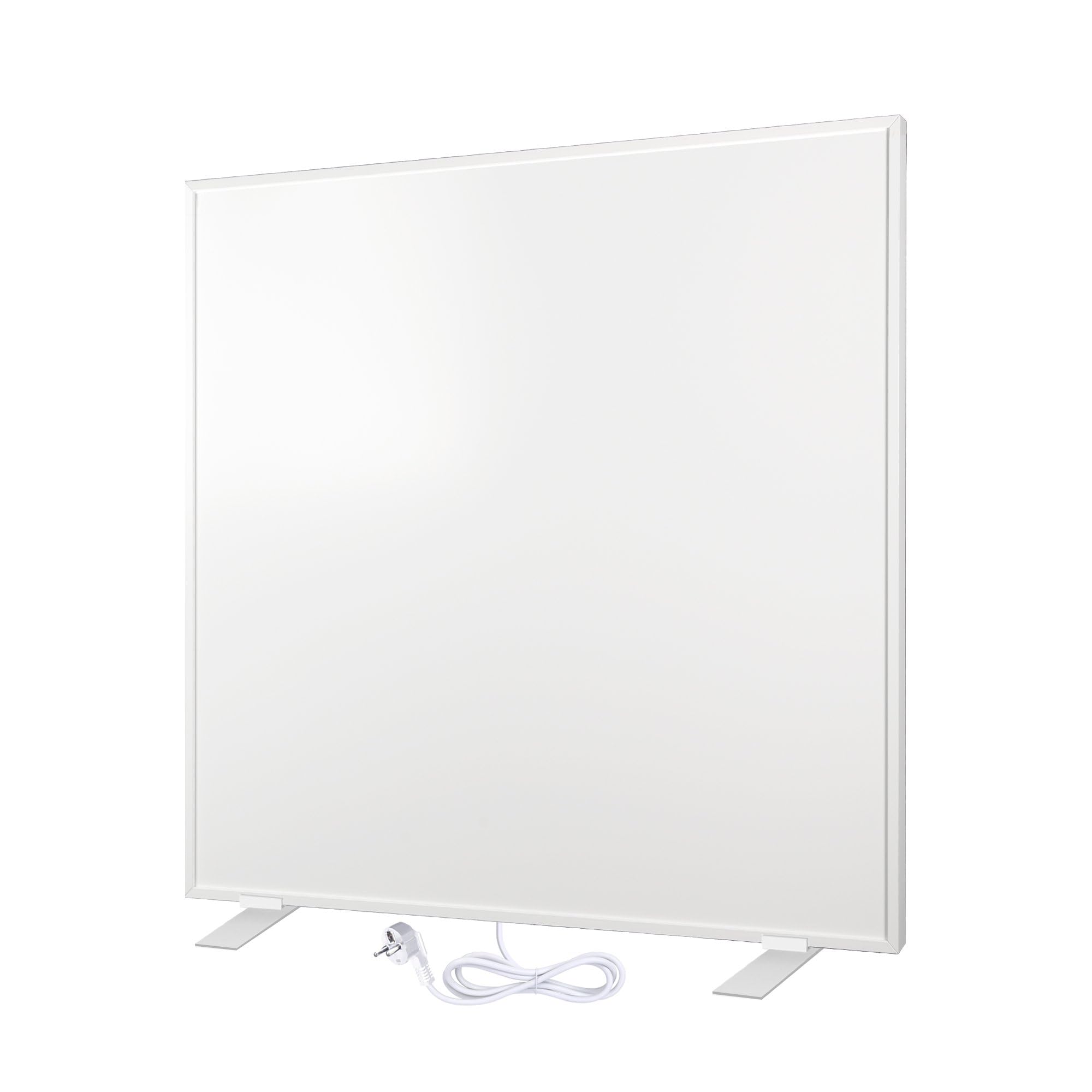 Panel radiante eléctrico WarmlyYours, calor infrarrojo, 400 W, blanco, 60x60 cm, de pie, funcionamiento silencioso, de aluminio