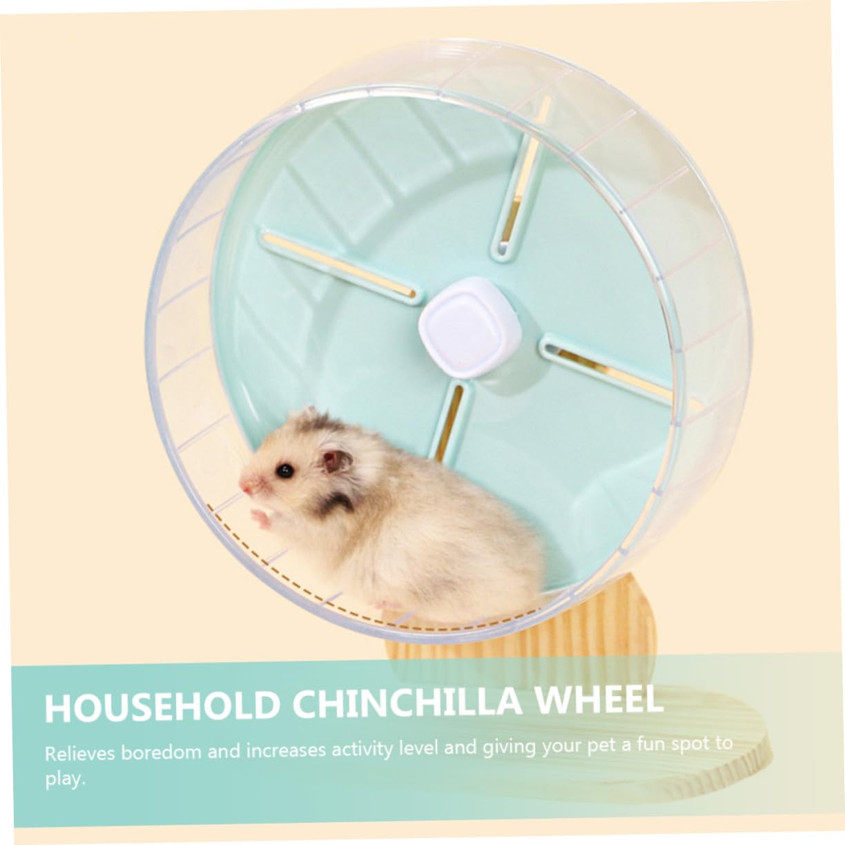 Rueda Silenciosa para Hámster y Chinchilla con Soporte Estable Accesorio de Ejercicio para Pequeños Roedores Azul para Mascotas y Saludables