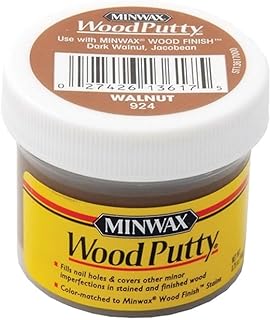 6-Pack of 3.8 oz Minwax 924 Wood Putty Walnut Oil-Based Non-Hardening