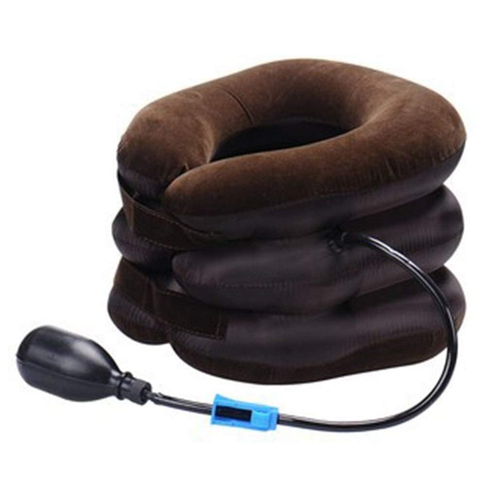 MEVAL STORE 3 Layer Inflatable Neck Traction Pillow with Air Pump | Adjustable Cervical Neck Support Cushion | Portable Air Stretcher for Neck, Shoulder & Upper Back Relaxation | 1 Piece-image-29
