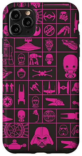 Coque Star Wars iPhone 11 Pro Max Galactic Grid rose, cadeau idéal
