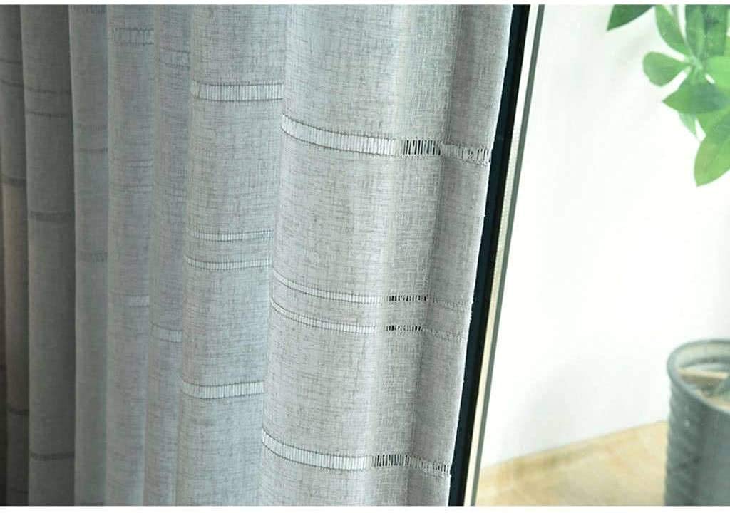 Voilage lin coton gris clair pour bloquer le vis-à-vis de salon