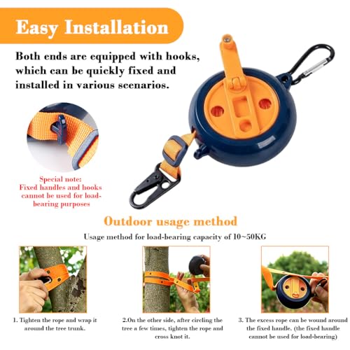 Image of HASTHIP Portable Retractable Clothes Line 4.1m, 2 Hooks, 41 Holes | Adjustable Reach, Helps Reduce Laundry Clutter, Lightweight Design, Indoor Outdoor Use, Easy Setup