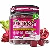 Organic Beet Root Gummies with L-Citrulline & L-Arginine, Nitric Oxide Supplements for Men and Women, Grape Seed, Pomegranate, Saffron for Circulation, Vascular & Vitality, Vegan, Sugar Free, 120 Cts
