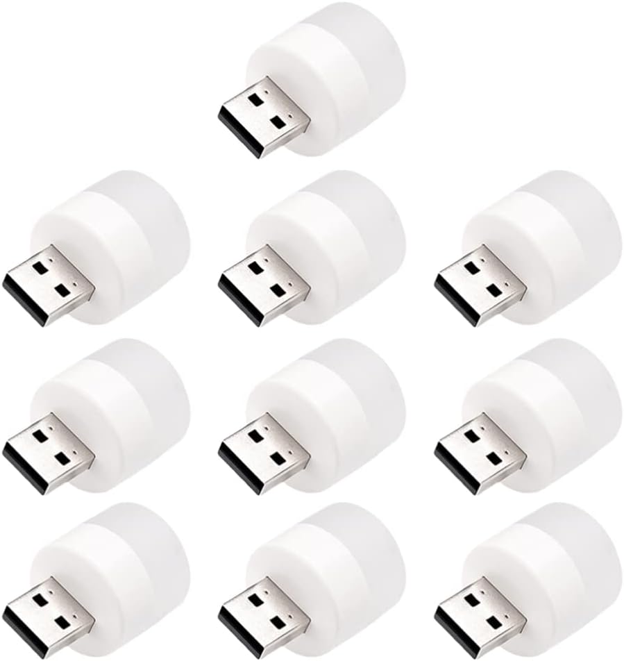 Beaupretty 10pcsミニusb Ledライトカーインテリアusbランプledインテリア照明ライトラップトップキーボードベッドルームホワイト1 74 以上節約