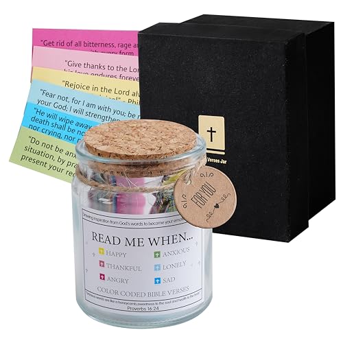 Bible Verses Jar,Read Me When Jar,Christian Gifts for Women Men Mom, Mothers Day Gifts, Easter Gifts For Women, Graduation Gifts For Her, Religious Gifts, Bible Jar, Prayer Jar