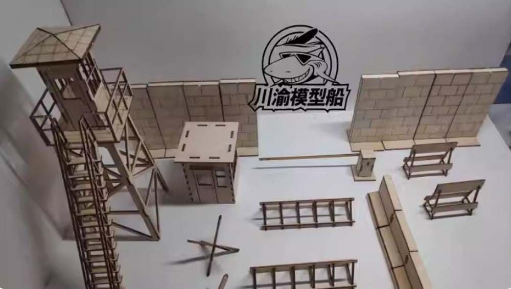 MRY-SFW Ensemble DIY de chars du poste de contrôle du mur de Berlin 1/35