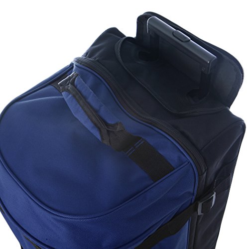 Olympia 30 Inch Drop Bottom Rolling Duffel Bag, Navy