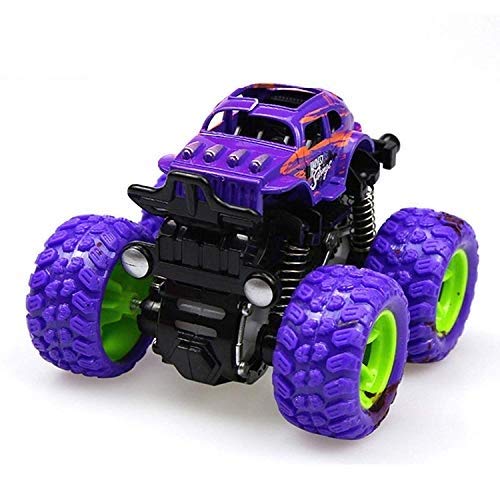 Favela Monster Trucks Friction Powered Cars Big Rubber Tires for Kids (Purple) (B07NY369D6) Amazon Price History, Amazon Price Tracker