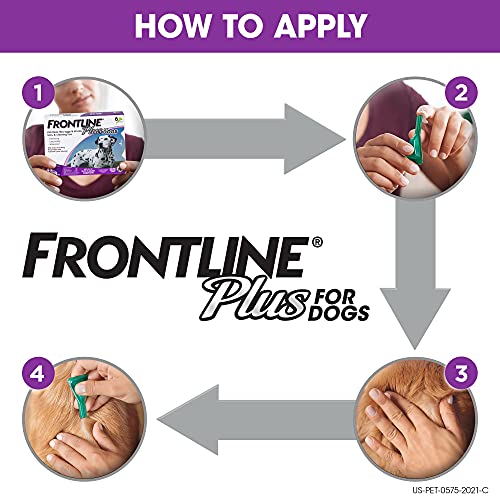 FRONTLINE Plus for Dogs Flea and Tick Treatment (Large Dog, 45-88 lbs.) 6 Doses (Purple Box) - Image 5