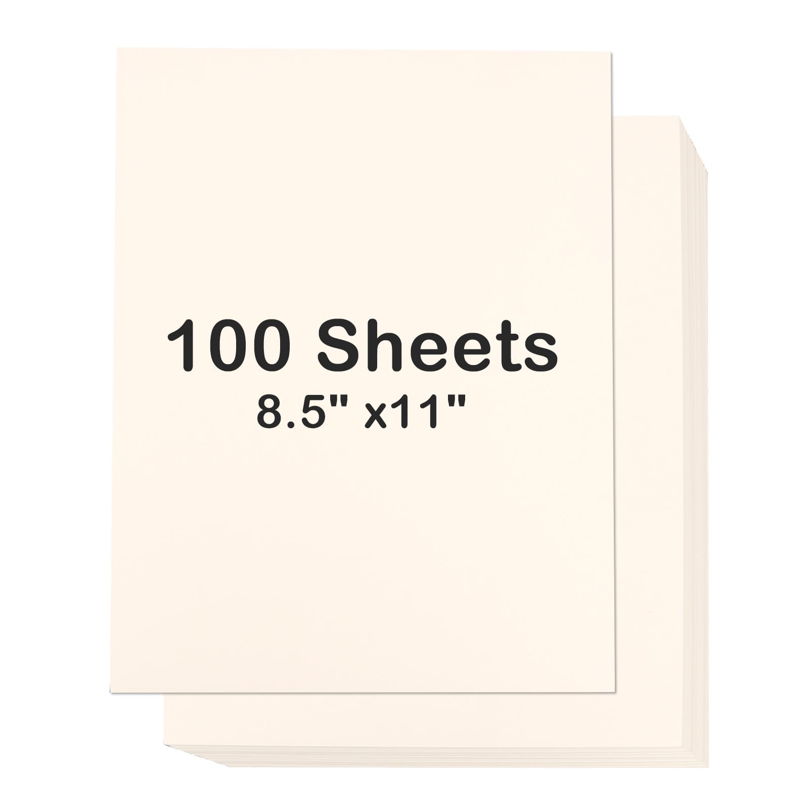 Photo 1 of 100 Sheets Cream Cardstock 8.5 x 11 Off White Card Stock,Ivory Cardstock Paper 66lb/180gsm Thick Card Stock Printer Paper for Invitations, Certificates DIY Crafts Cards Making