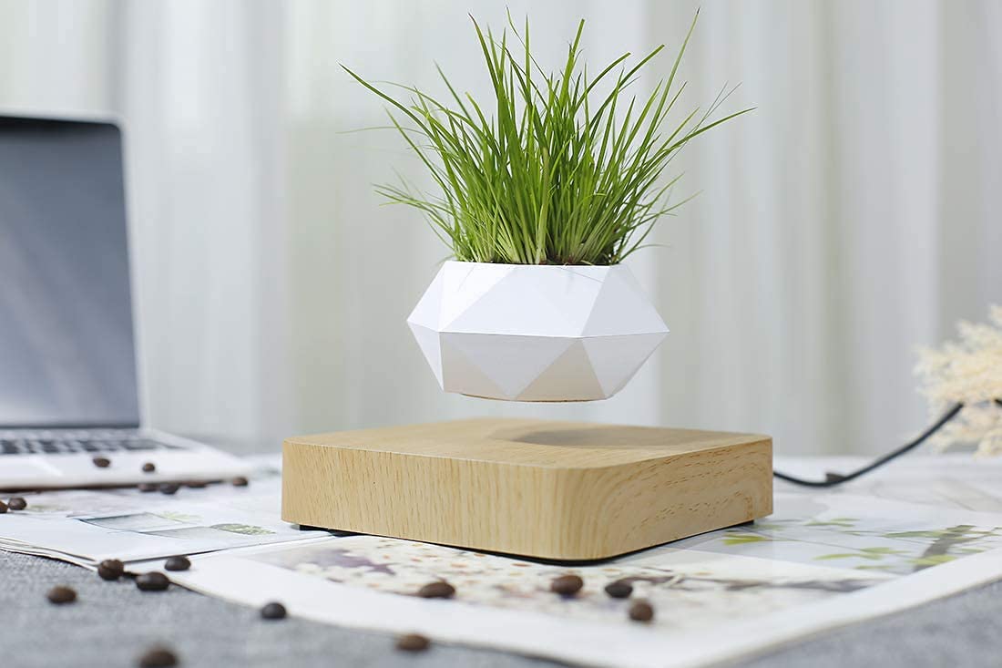 Lewitująca magnetyczna doniczka na doniczkę bonsai, zawieszenie, mikro-krajobrazu, do domu, biura, jako prezent na Dzień Ojca, naturalna