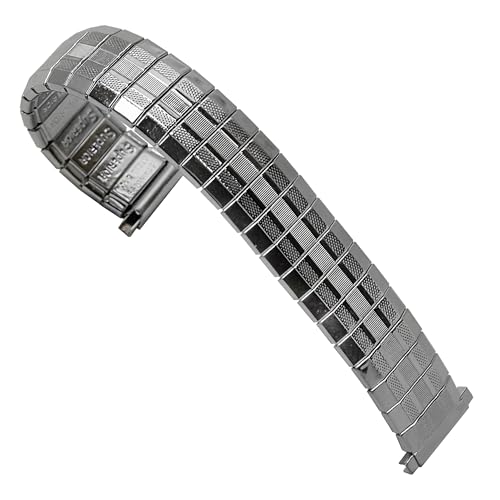 Bracelet Fixoflex en acier inoxydable de style vintage 1970 avec maillons extensibles