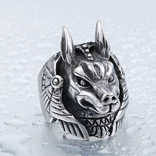 Image of Genuine Stainless Steel Ring for Men Fashion Punk Rock 3D Animal Rings