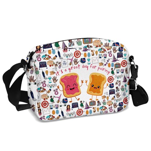 MAOFAED Funny ABA Behavior Analyst Therapist Gift, It’s A Great Day for Paring Crossbody Bag for RBT Behavior Tech (day for paring)
