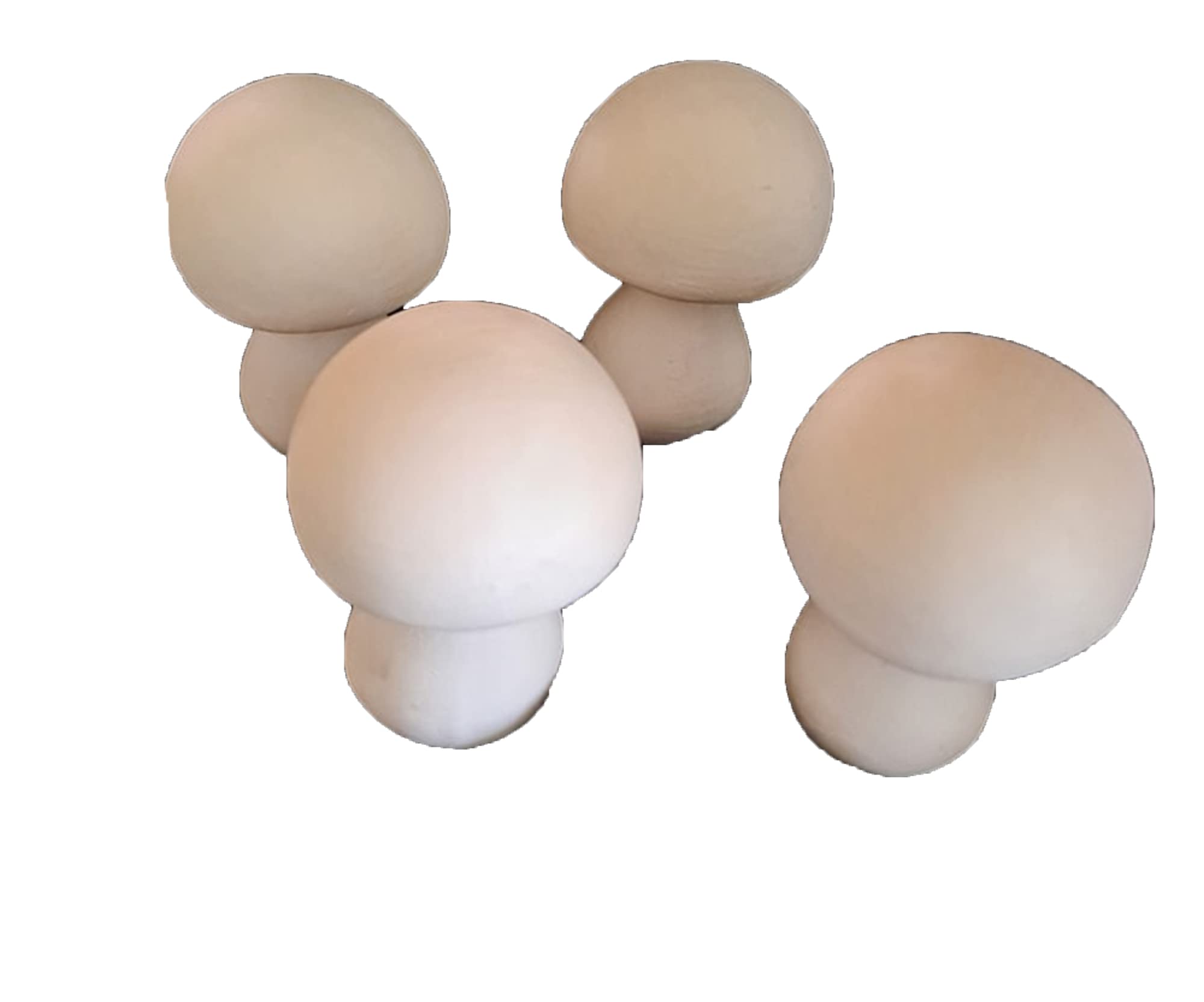 Mushrooms 2" set of 4 Ceramic Bisque, Ready to Paint