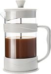 PARACITY French Press Coffee, Camping Mini Coffee/Tea Press of 304 Stainless Steel Filter, Cold Brew Coffee Maker 12OZ for Travel& Home Gift(Black)