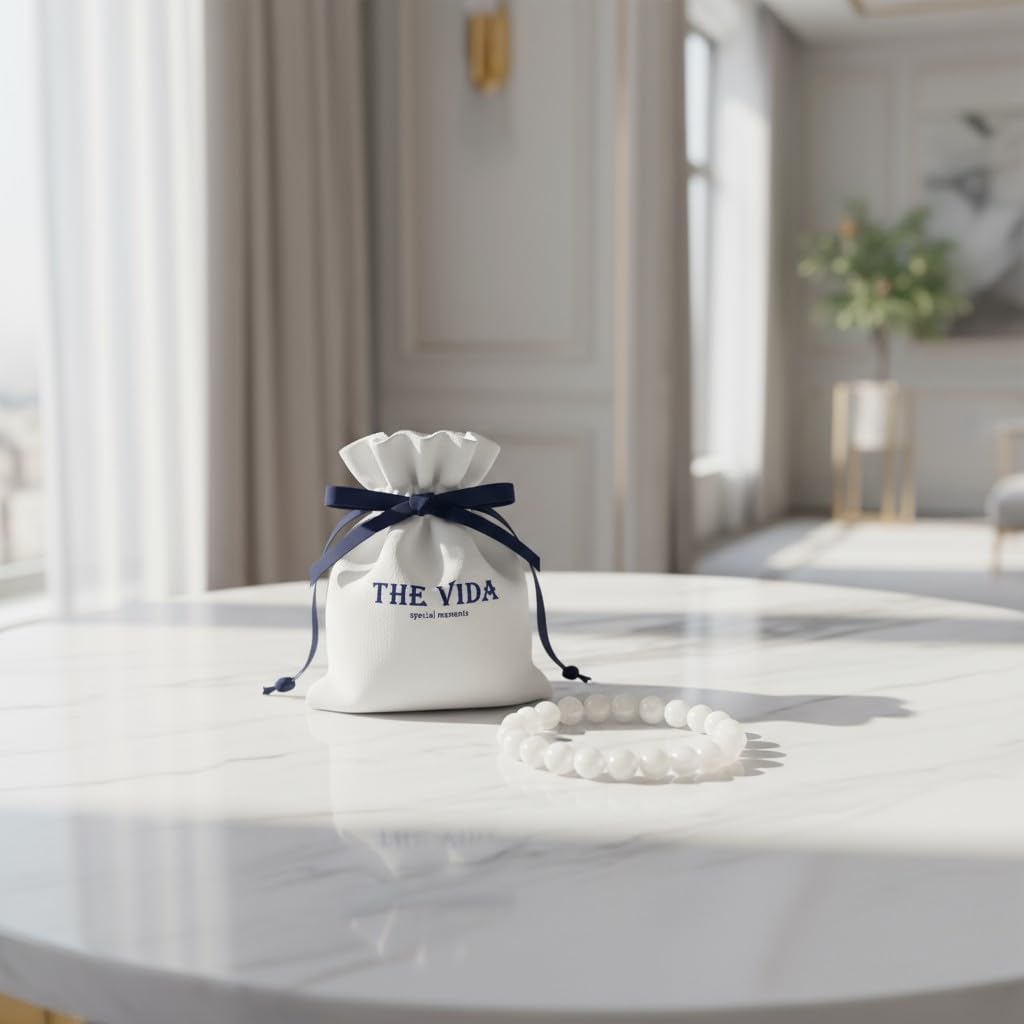 The Vida Handmade AAA+ Quality Crystal Stretch Elastic Bracelet - Nature Gemstone-8mm - Jewelry Gift - Holiday Gift - For Women & Men - Image 3