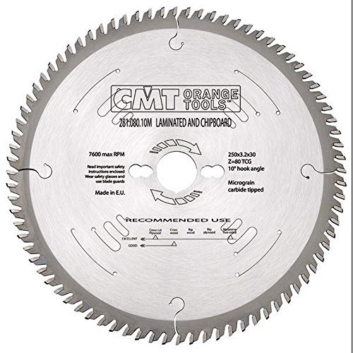 CMT Orange Tools 281.080.10M - Sierra circular 250x3.2x30 z 80 tcg silenciosa