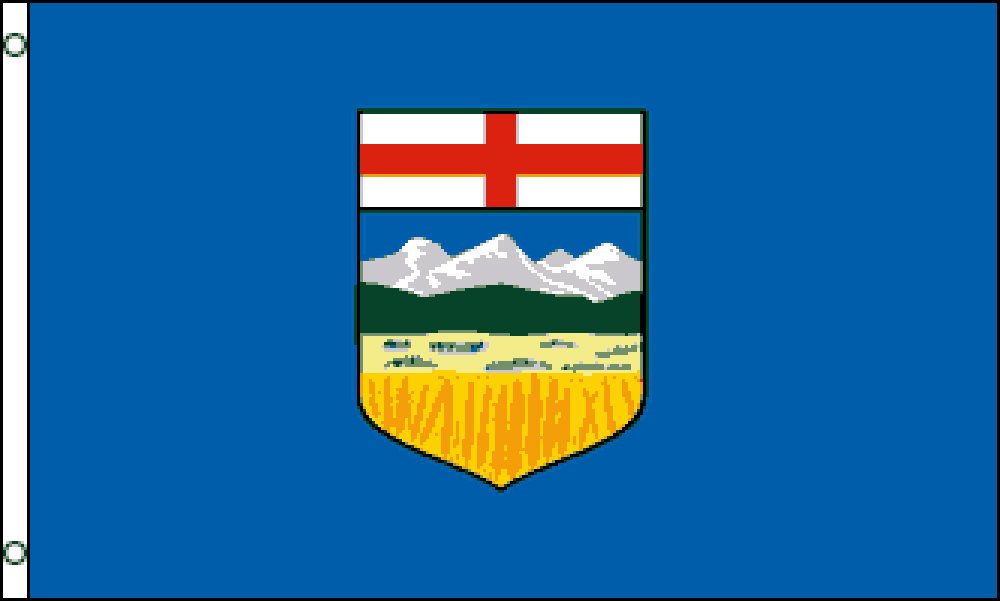 Pancarta Bandera de Alberta 3x5 FT de Doble Cara para Balcones de Hogar